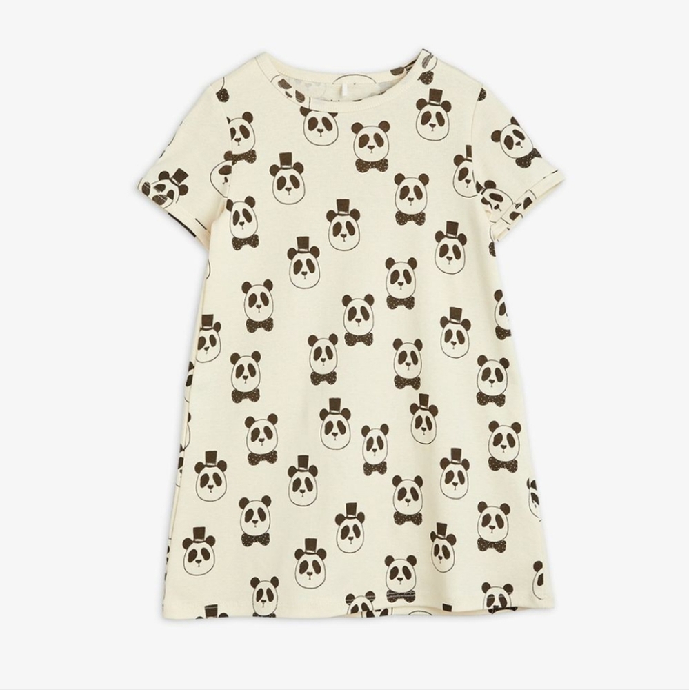 NWT size 4-5 mini rodini panda organic cotton dress for girls.